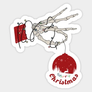 Skeleton Christmas Sticker